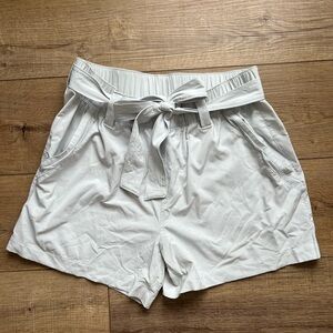 Women's Gray Tie-Waist Shorts